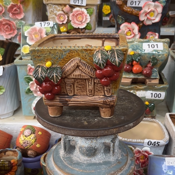 紫砂花盆粗陶材质多肉花盆