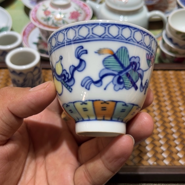 纯手绘精品盖碗杯