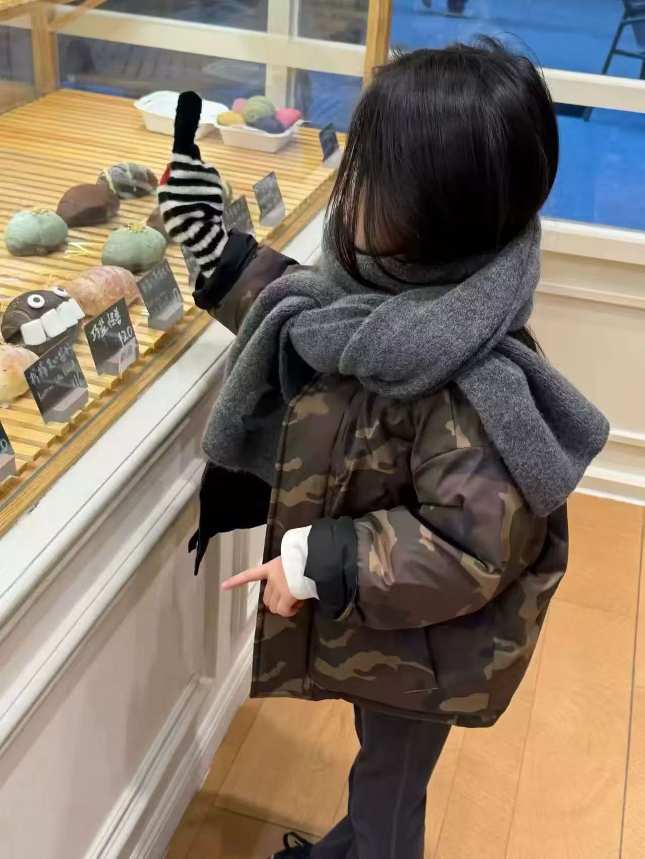 预售【031】波妞迷彩派克棉衣童装