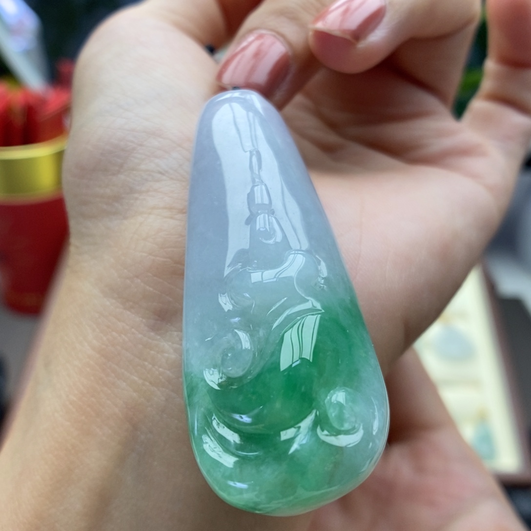 翡翠未镶嵌颈饰吊坠34