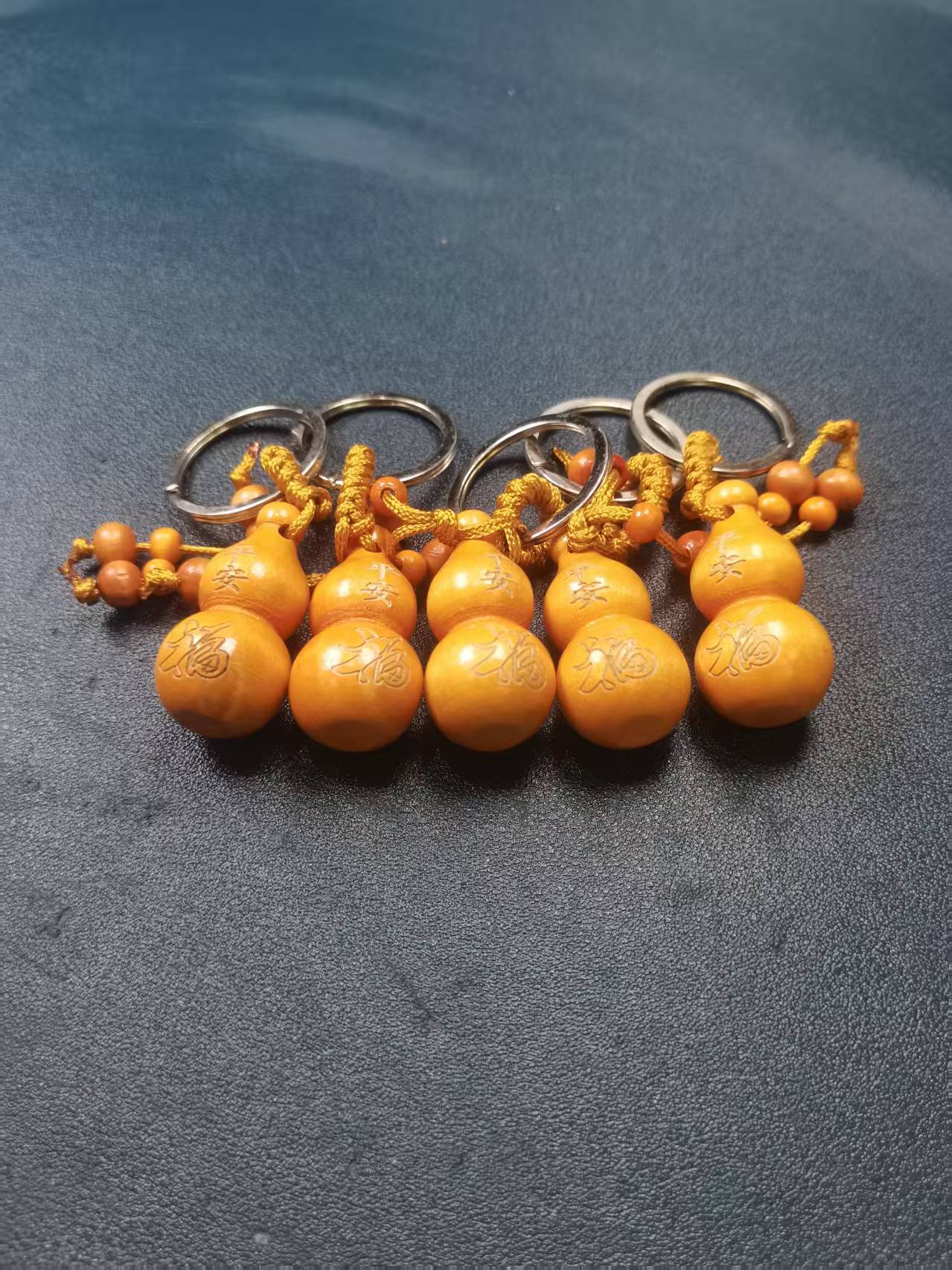 D7黄桃木平安葫芦钥匙扣（拍一发二）