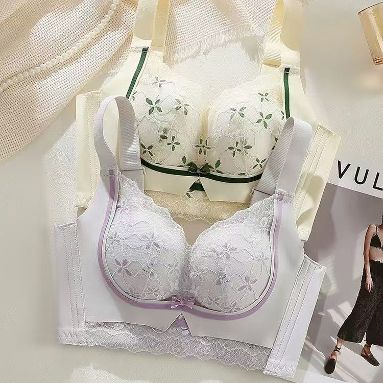 #190剪标1.0女士内衣小胸聚拢蕾丝撞色性感舒适上托文胸