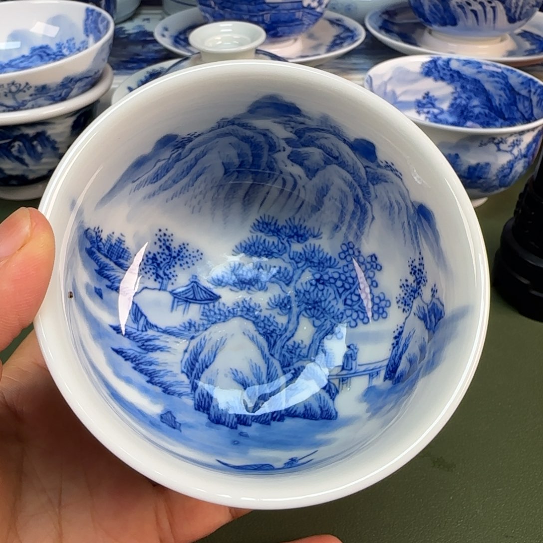 景德镇纯手绘茶具249圆圆