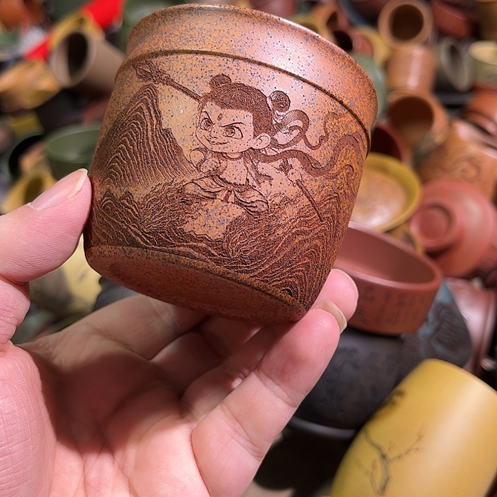 紫砂茶杯全手工紫砂主人杯