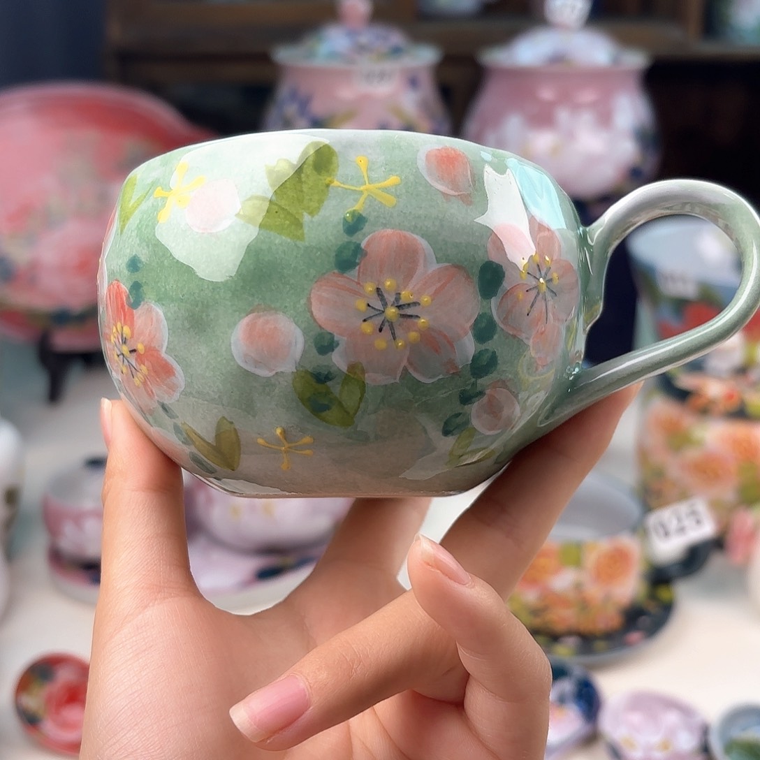 景德镇手绘高温釉下彩陶瓷茶具