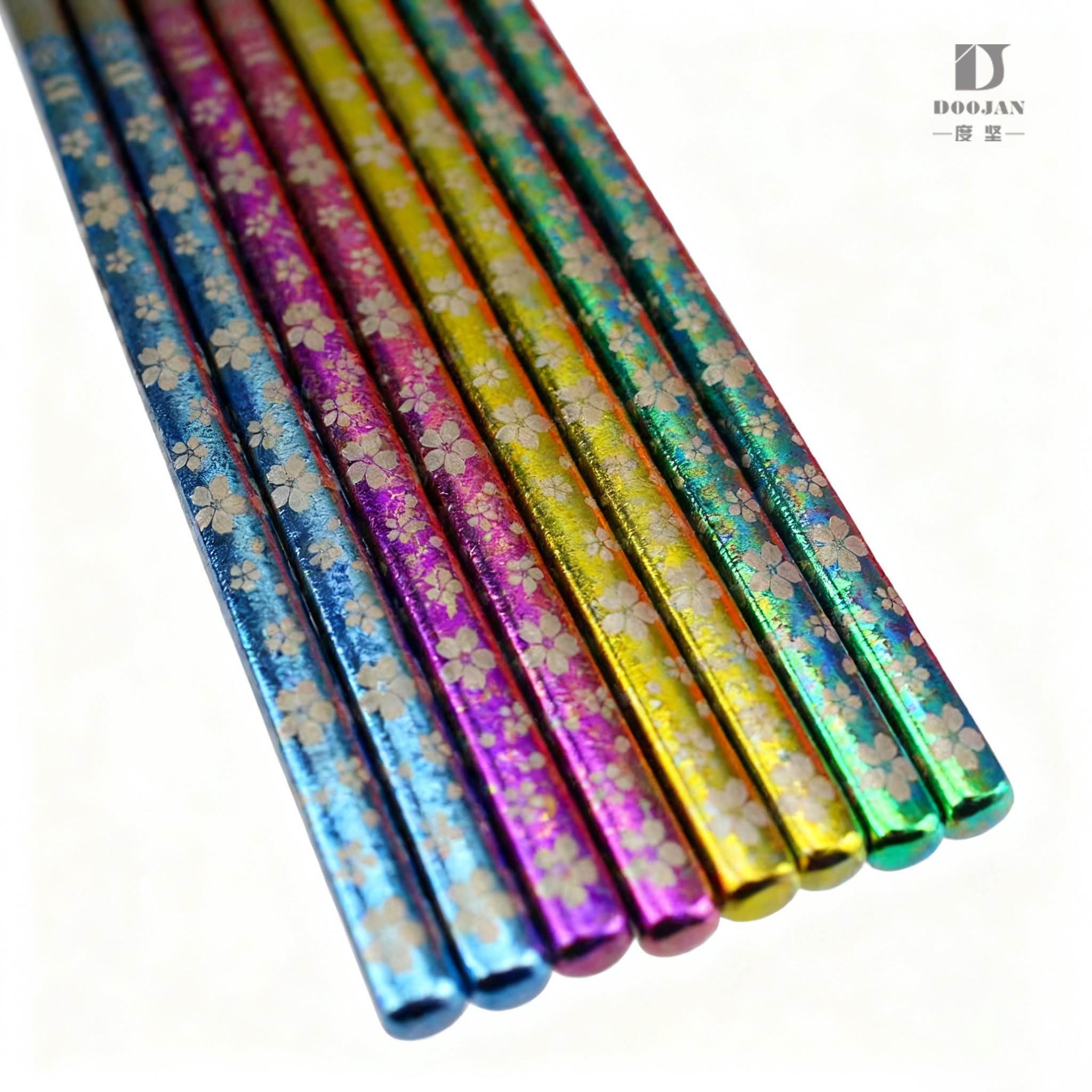 Doojan/度坚99.9%纯钛筷4双礼盒装筷子高档防滑防霉防烫家用筷子