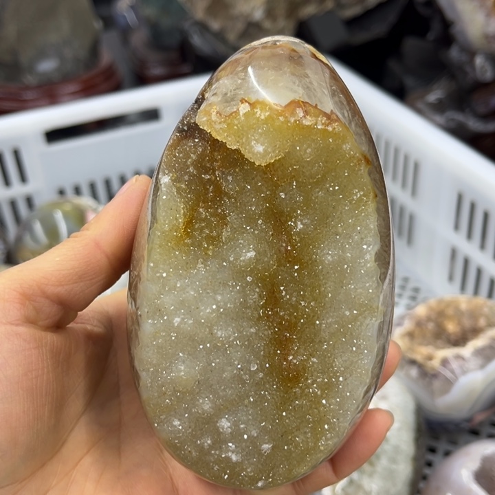 未镶嵌珠宝半成品水晶黄金蛋
