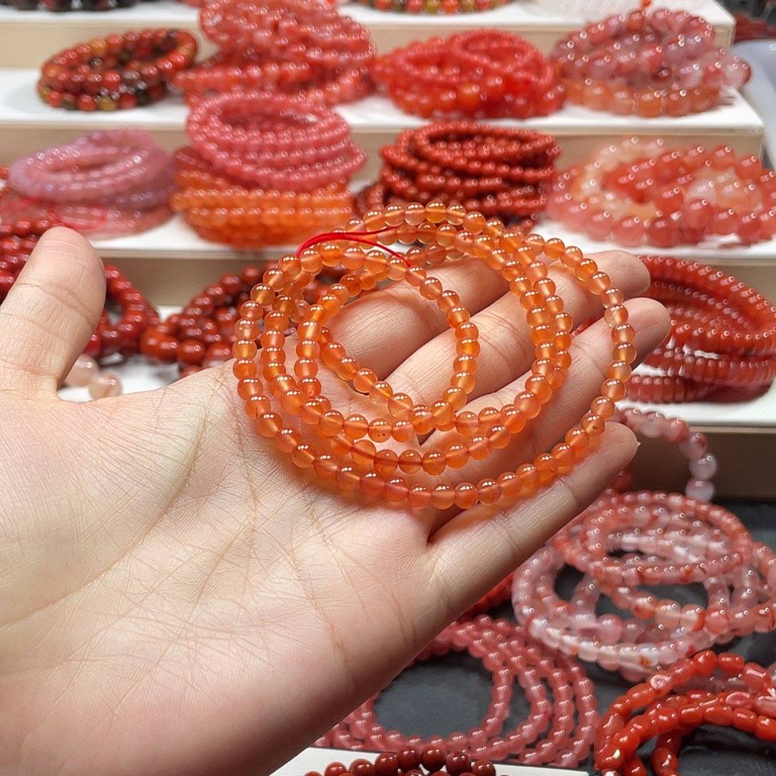 南红玛瑙未镶嵌手链