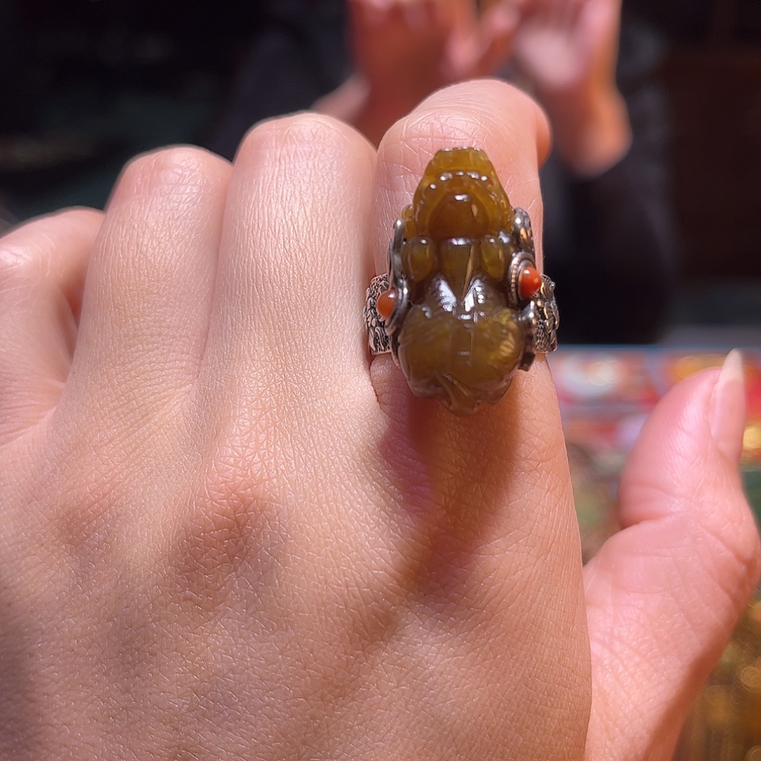 翡翠银S925镶嵌戒指