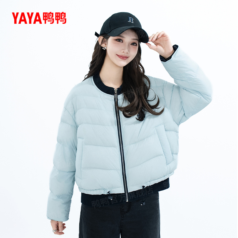 YAYA/鸭鸭羽绒服女短款冬季时尚韩版简约百搭保暖外套YE5B606772X