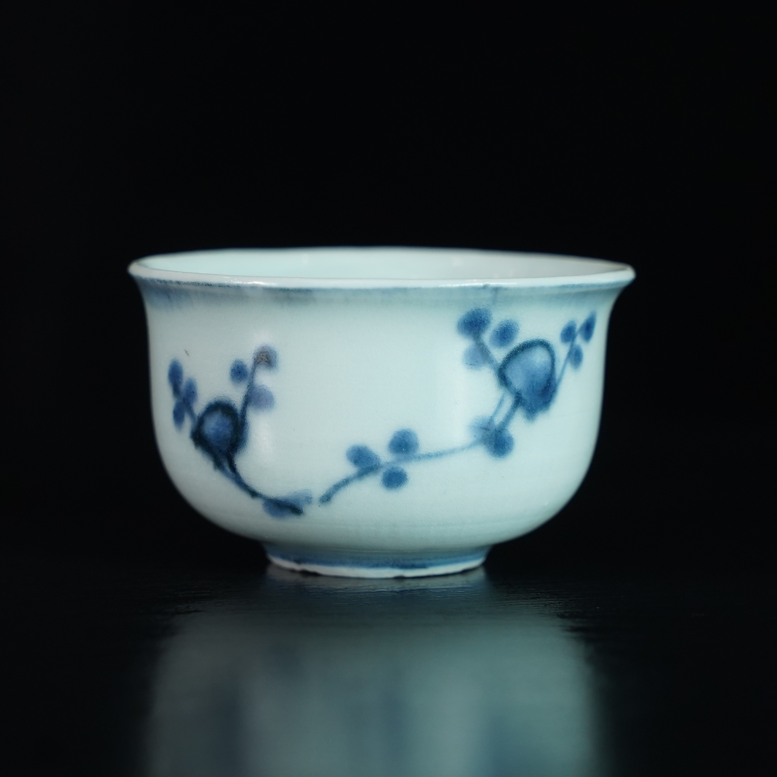 LABC250111012【十竹斋】明万历青花花卉纹单杯