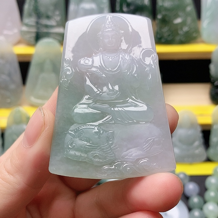 明***好翡翠未镶嵌吊坠(不含链)普贤菩萨