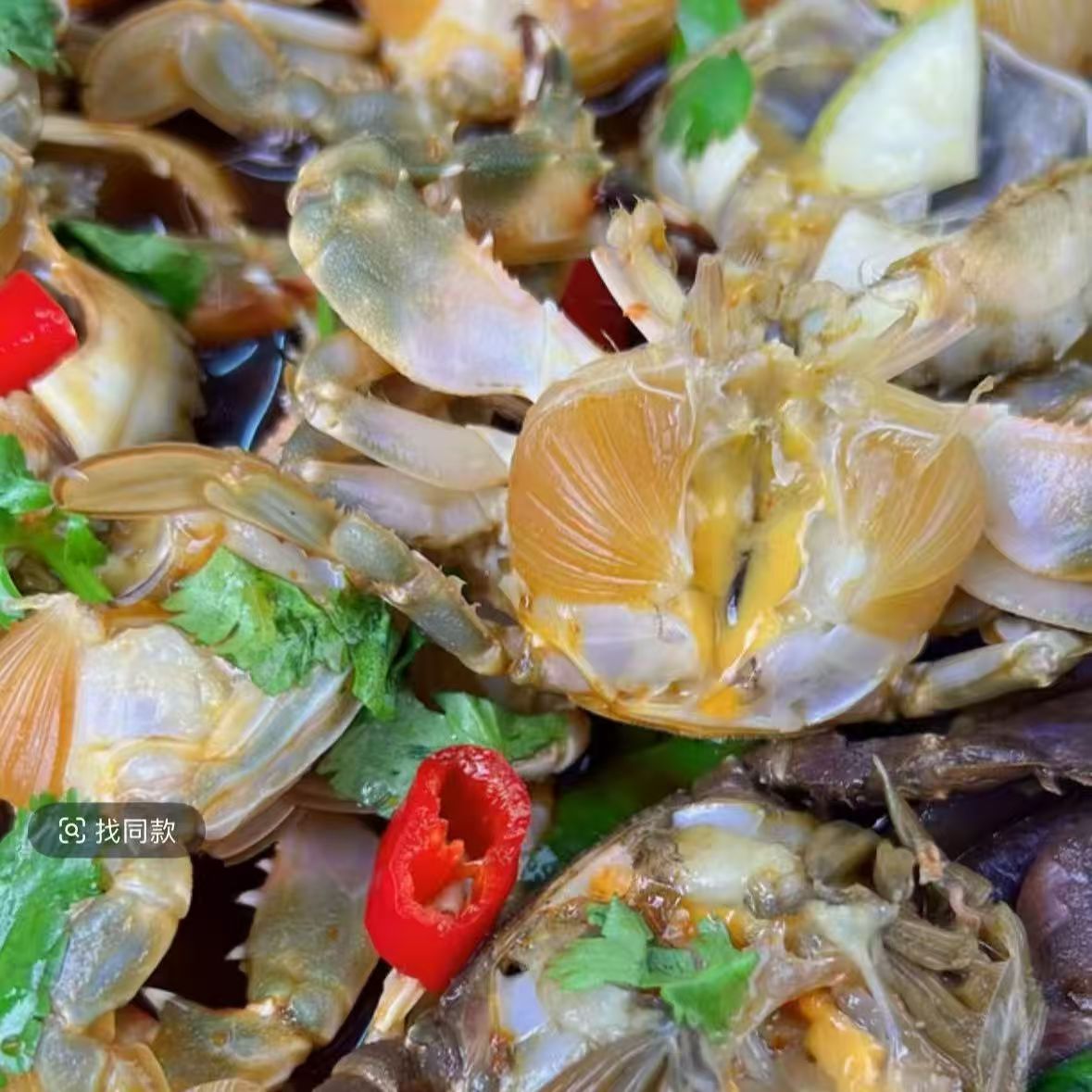 丹东东港生腌花盖蟹鲜活腌制巨无霸大桶顺丰发货