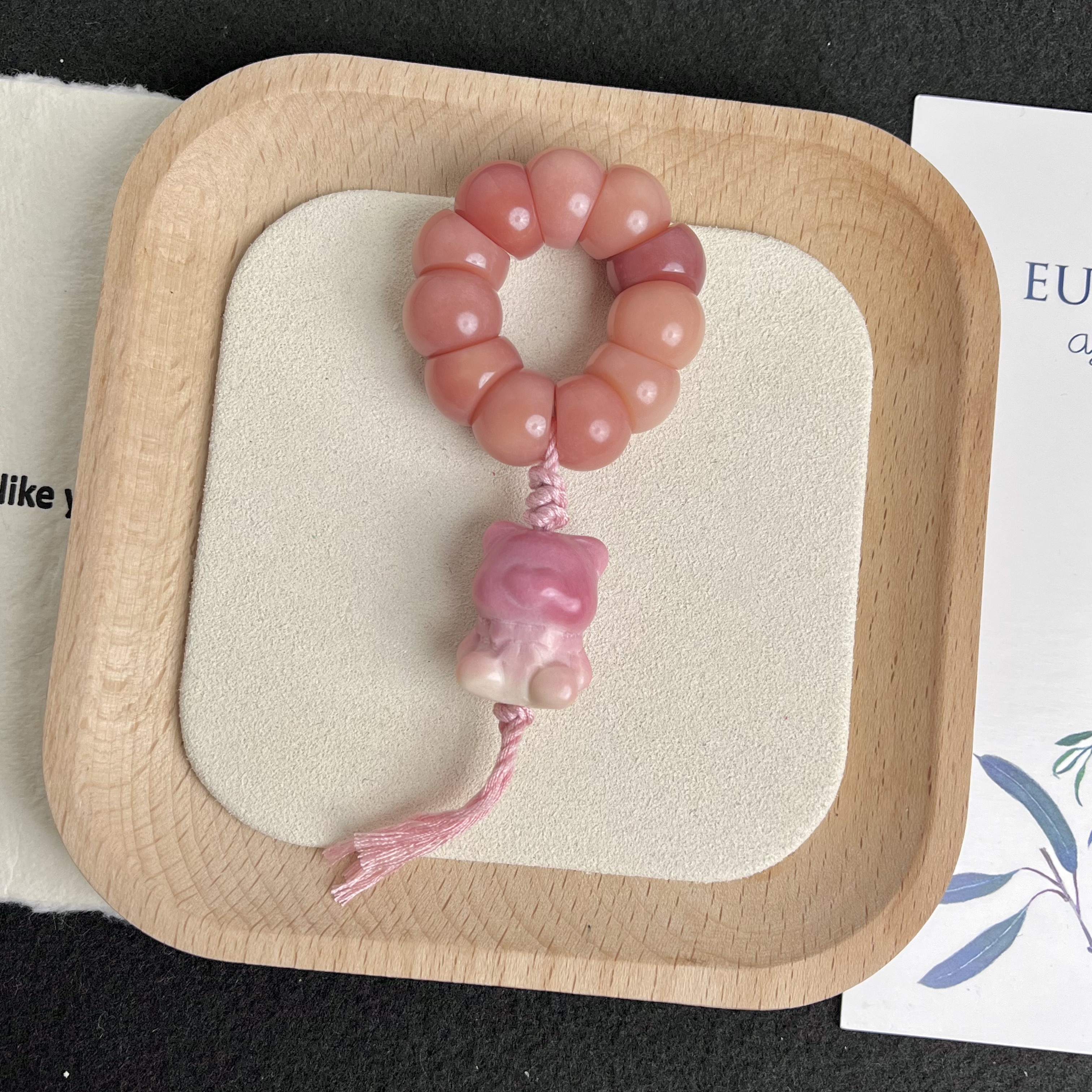 【暖桃14mm】菩提根粉色蒜瓣手捻CP023-1627