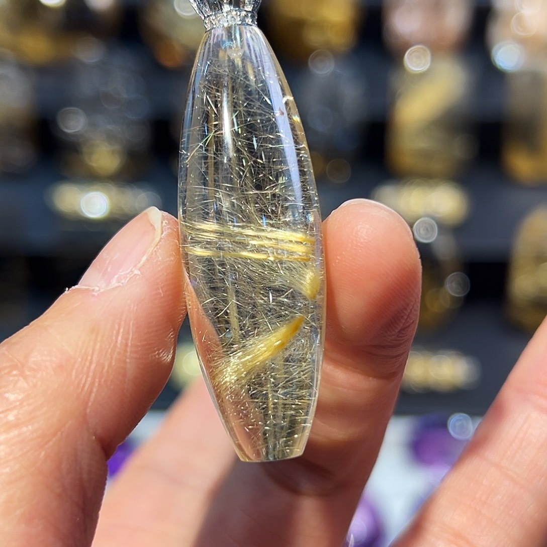 发晶颈饰合金吊坠
