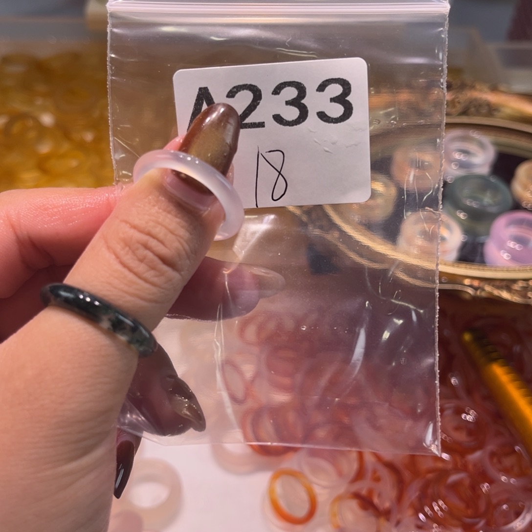 玛瑙/玉髓未镶嵌戒指233