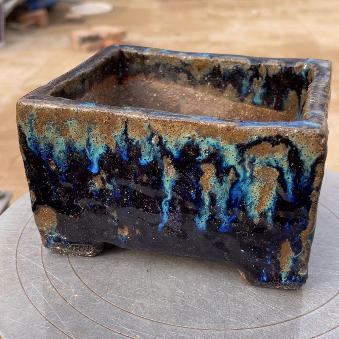 红陶粗砂陶手工花盆