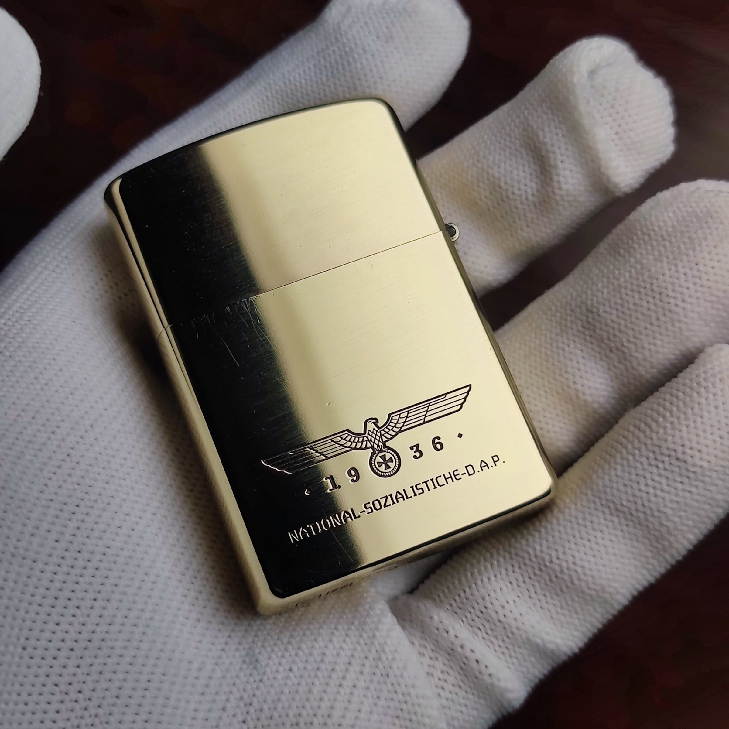 德意志第三帝国徽章纯铜复古老式防风打火机37平头盔甲个性经典