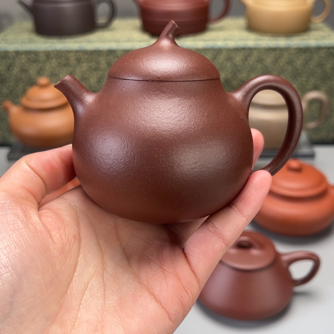 紫砂茶壶中槽清茄瓜壶190c c
