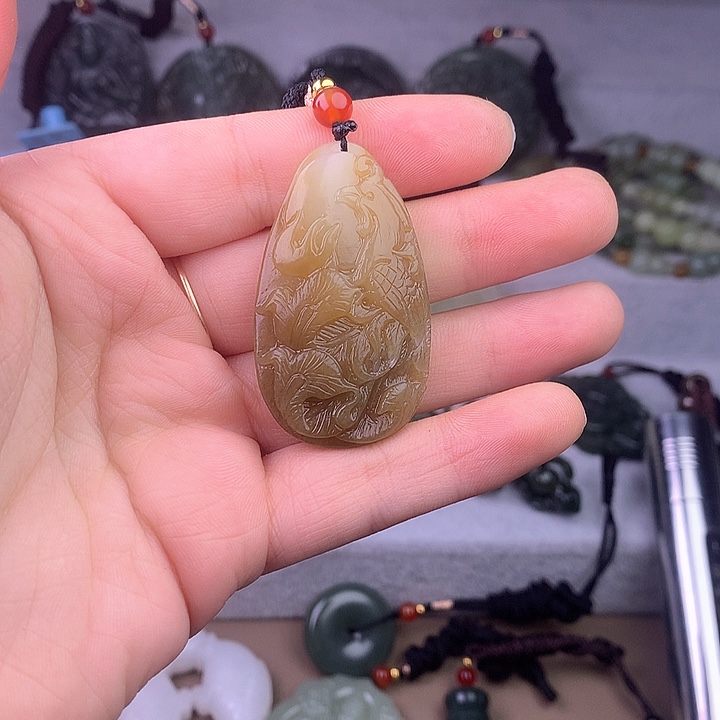 和田玉吊坠(不含链)未镶嵌