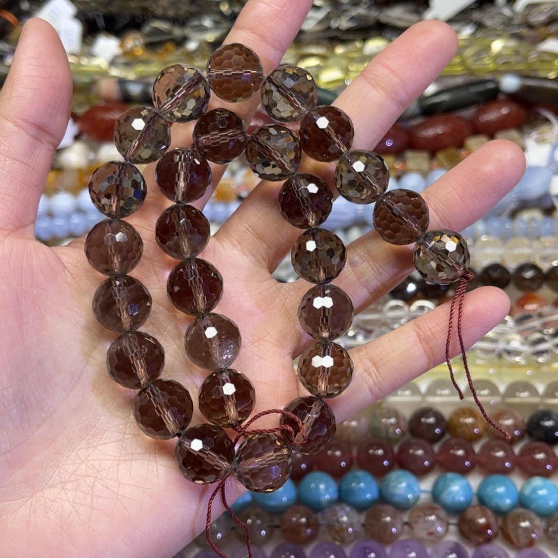 天***朵玛瑙/玉髓散珠茶晶