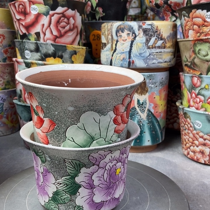 红陶景德镇艺术手绘作品