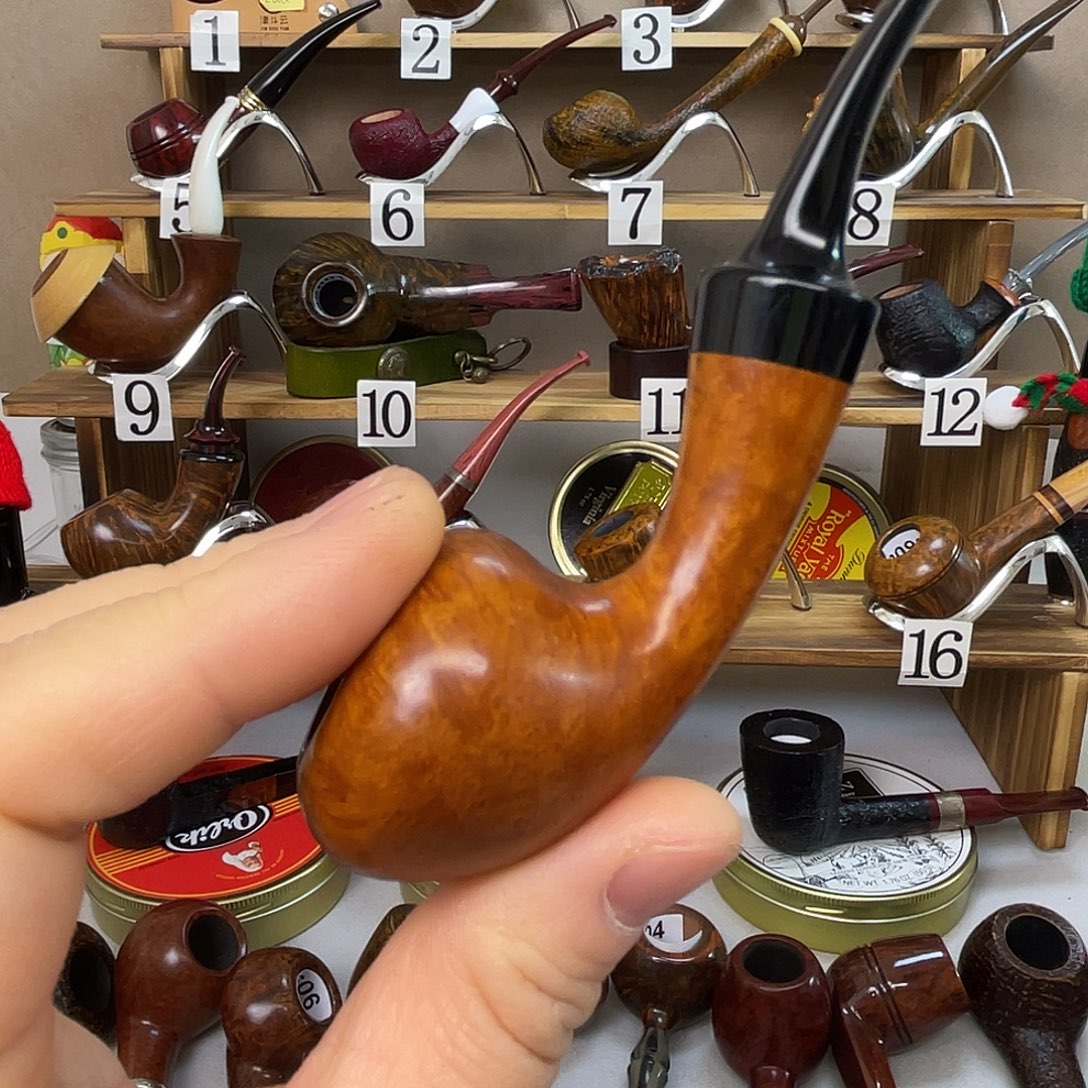 加***油石楠木手工烟斗小耳机