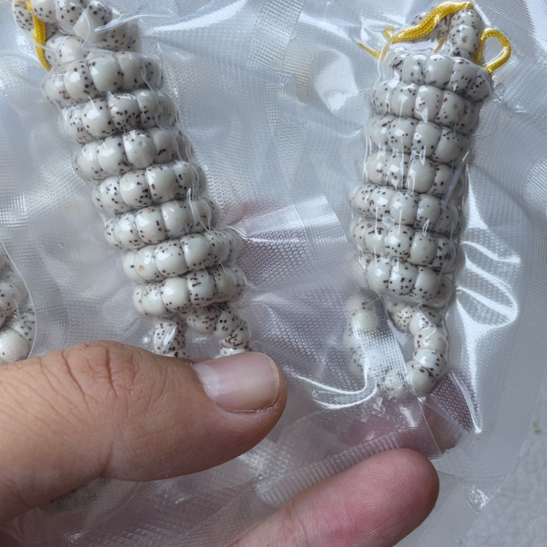 星月菩提吊坠6mm高货原白大留白大肠