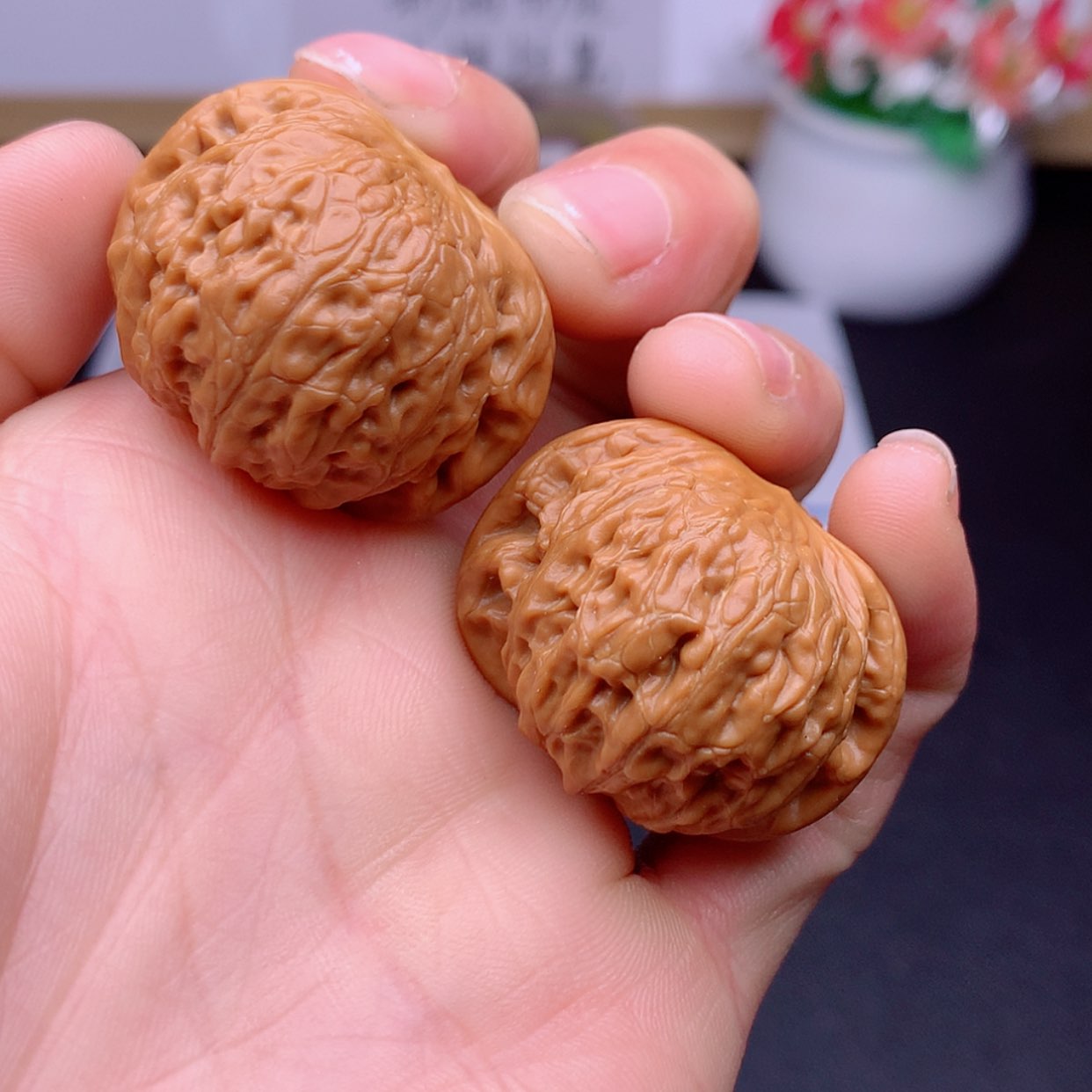 【闪购商品】文玩核桃把件铁锤35微修