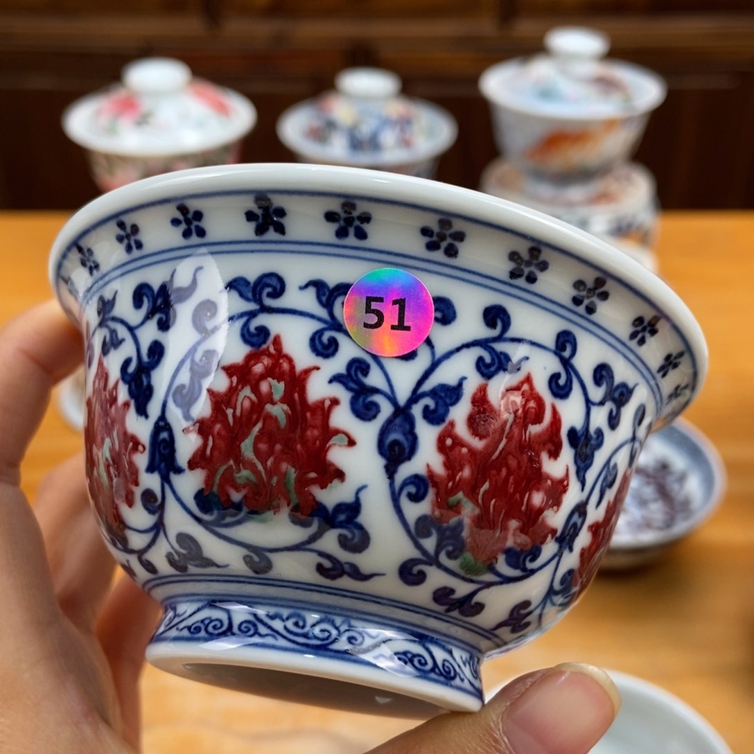 手绘现代茶具非古董