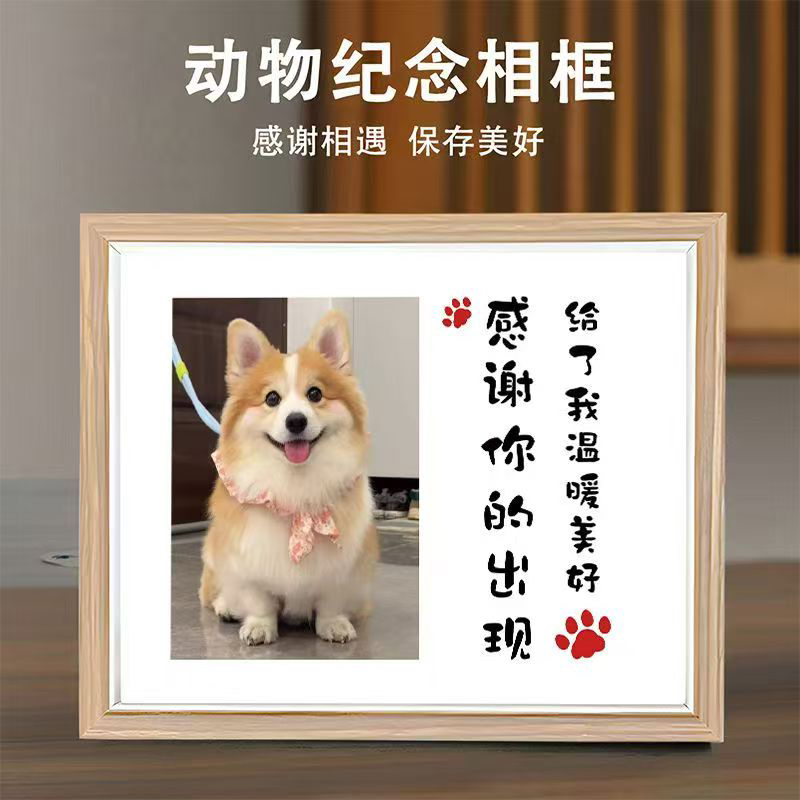 宠物狗狗生日周岁纪念相框摆台可定制照片家居装饰