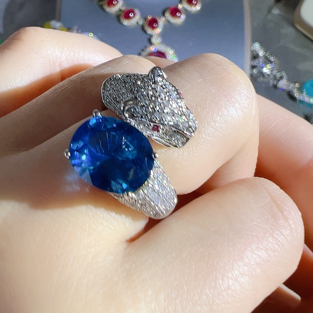 花岗石钨合金红色蓝色吊坠