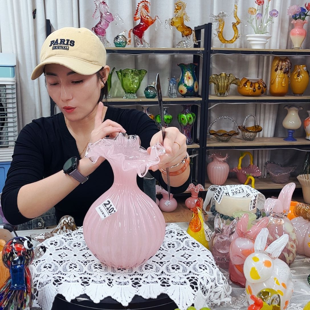 2102 家悦美居琉璃花瓶摆件