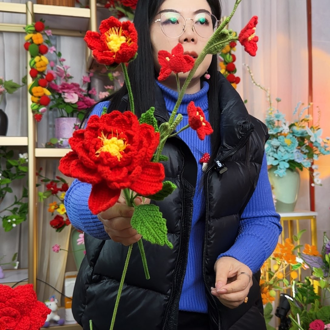 手工钩织设计花束