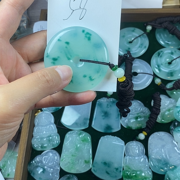 铁合金花岗石平安扣吊坠
