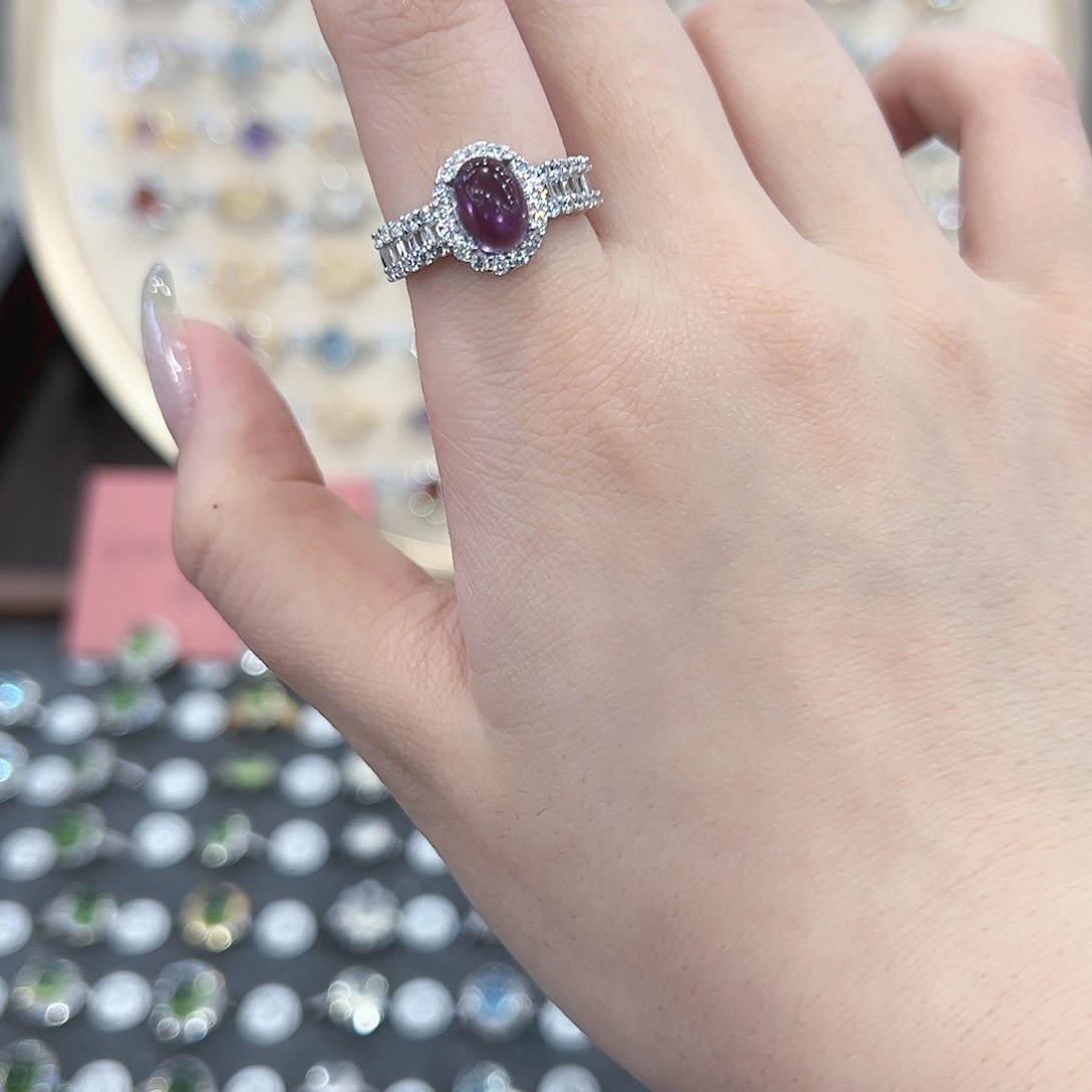 蛇纹石玉戒指银S925镶嵌无*?