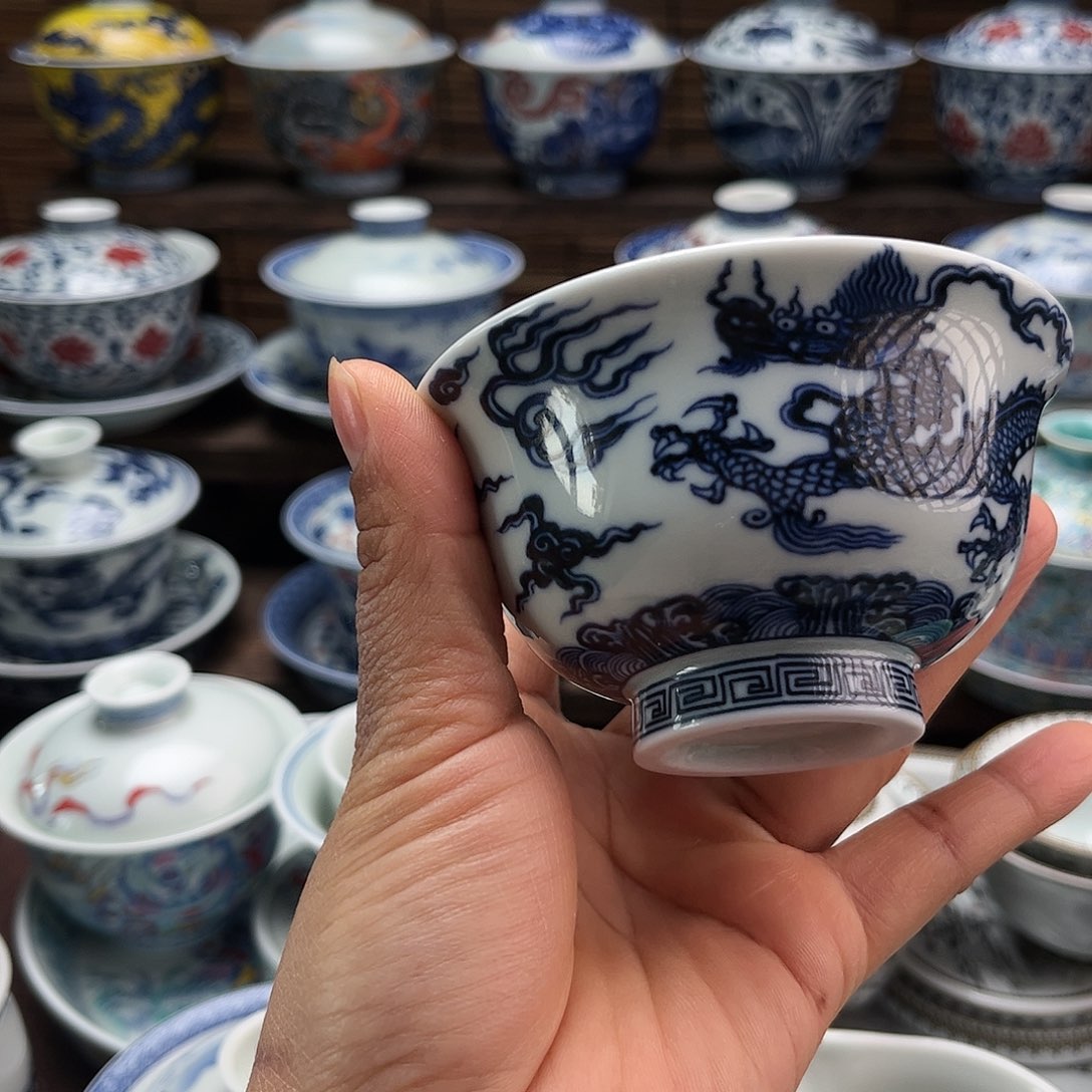 摆件陶景德镇陶瓷大压手