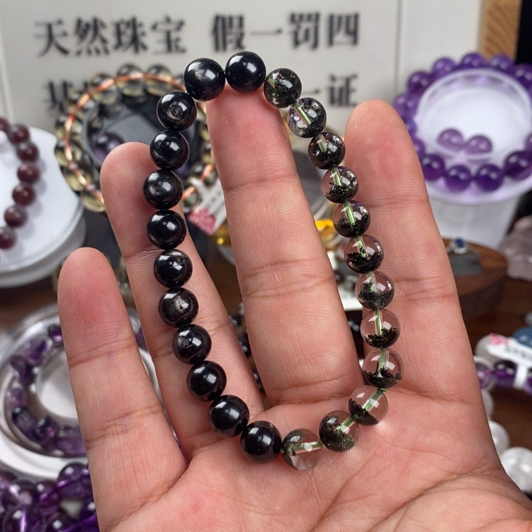 水晶手链未镶嵌8mm配金运