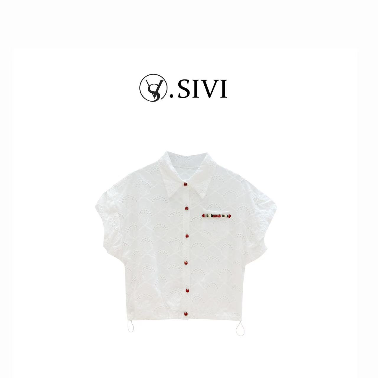 【情书寄予】潮牌女装新款甜美可爱polo衫时尚气质设计师衬衣H2857