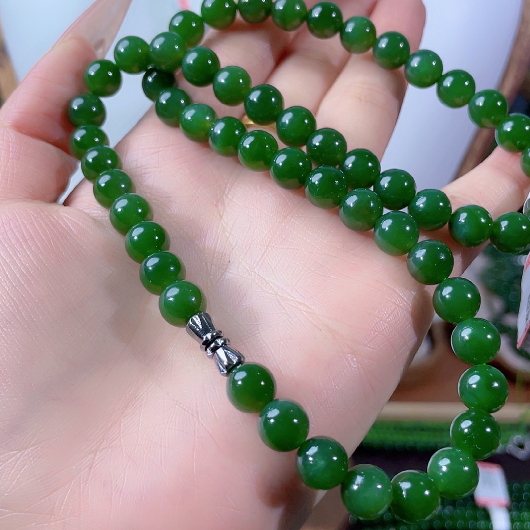 汐****和田玉（碧玉）未镶嵌颈饰