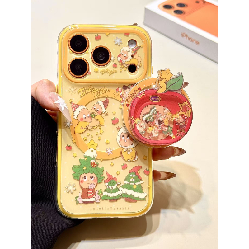 软萌可爱圣诞星星男孩磁吸支架适用苹果17promax手机壳15iphone16