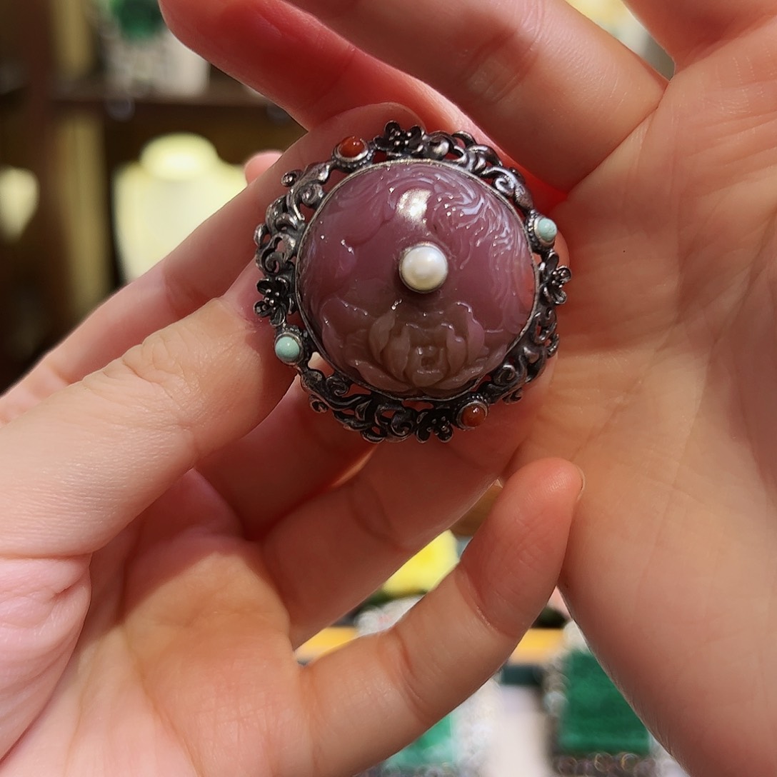 翡翠戒指未镶嵌古风