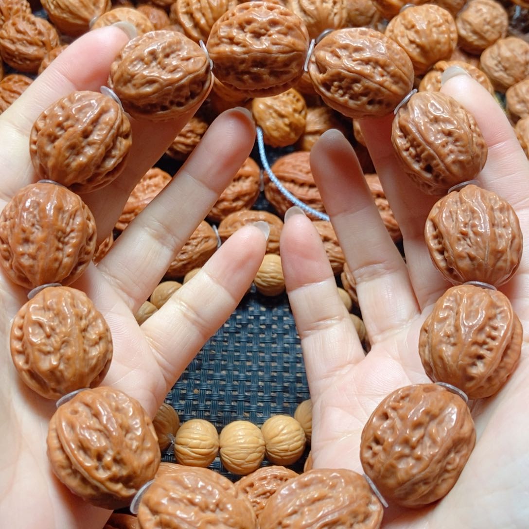 文玩核桃手串粗筋大枣