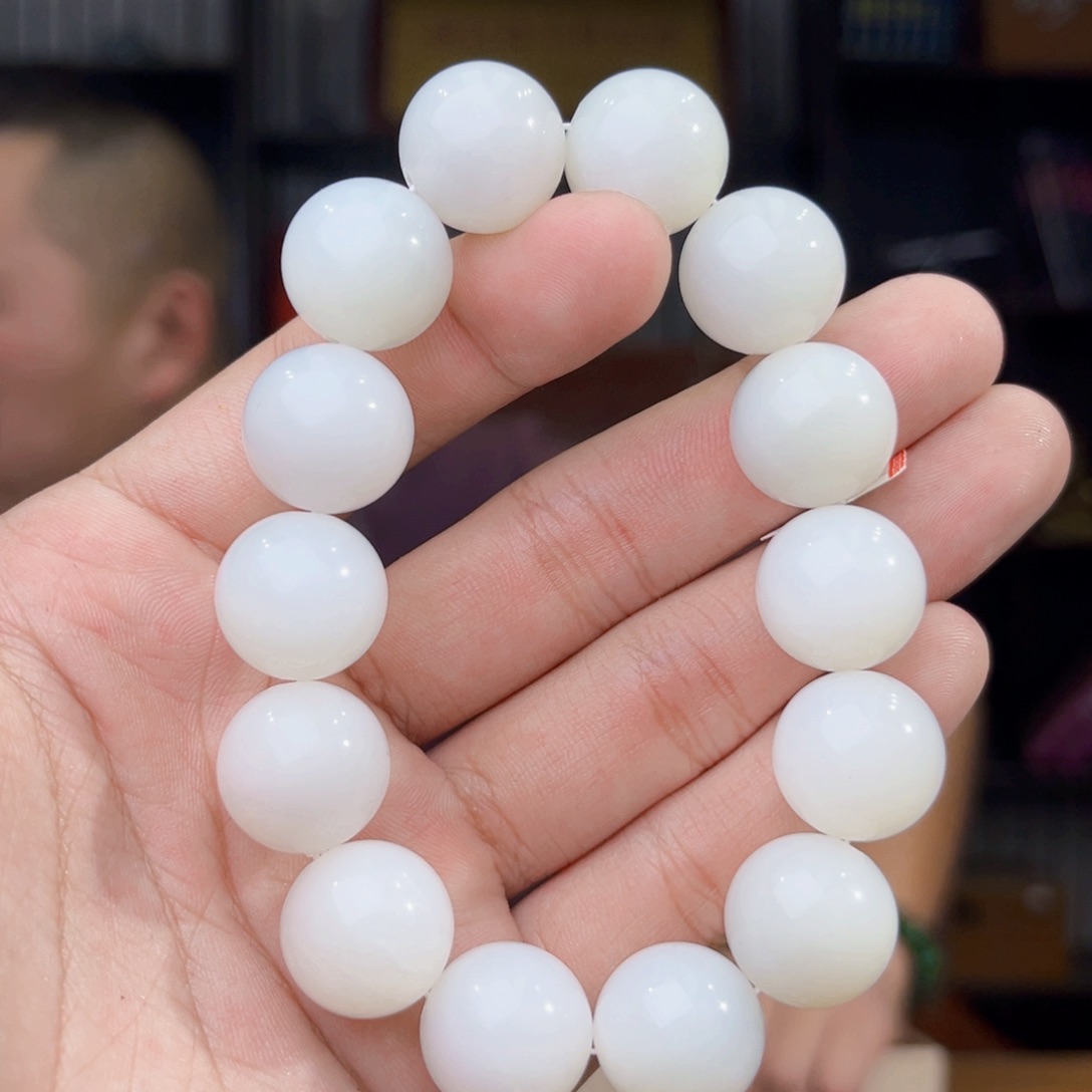 和田玉未镶嵌手串天然和田玉13年新疆且末天泰卡16