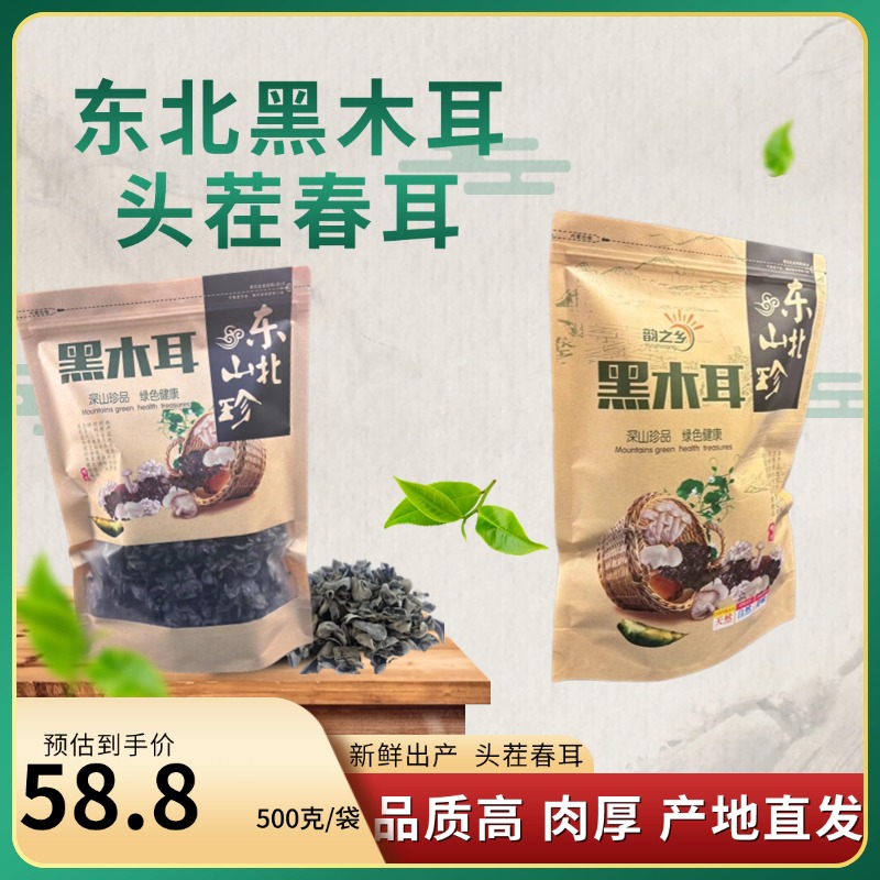 东北黑木耳 肉厚 无根 泡发率高                               