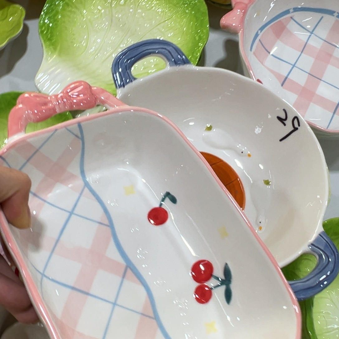 摆件陶高温陶瓷釉下彩微瑕！