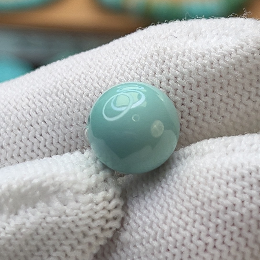 绿松石未镶嵌珠宝奇石精品圆珠