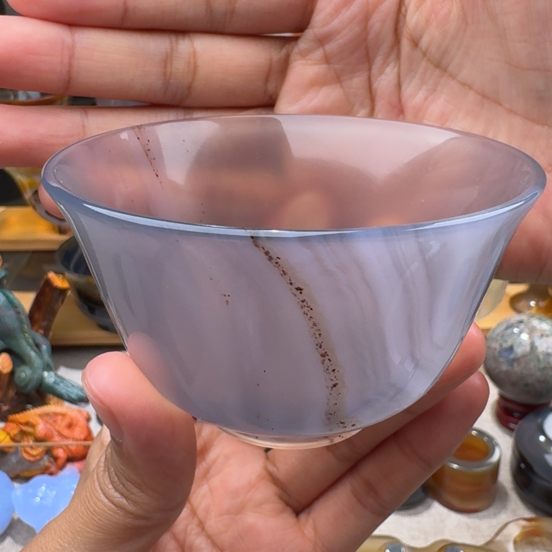 玛瑙/玉髓玛瑙茶杯120毫升未镶嵌