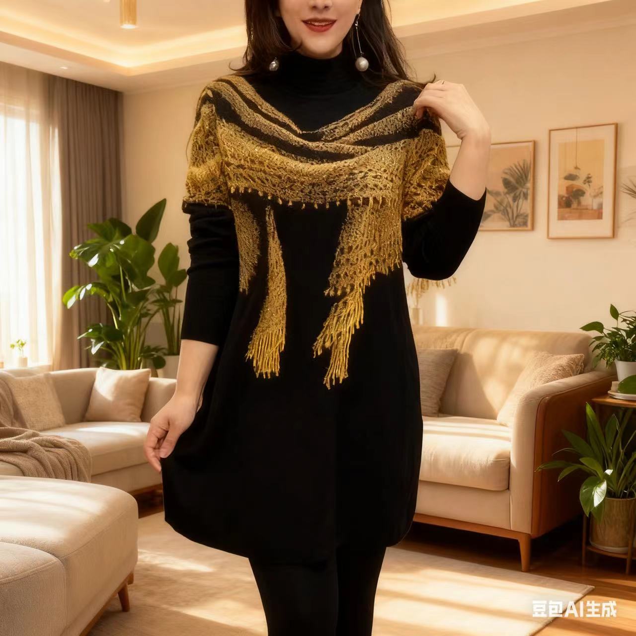 【双面德绒】秋冬妈妈潮流轻奢高贵洋气显贵气质时尚显瘦中长款女