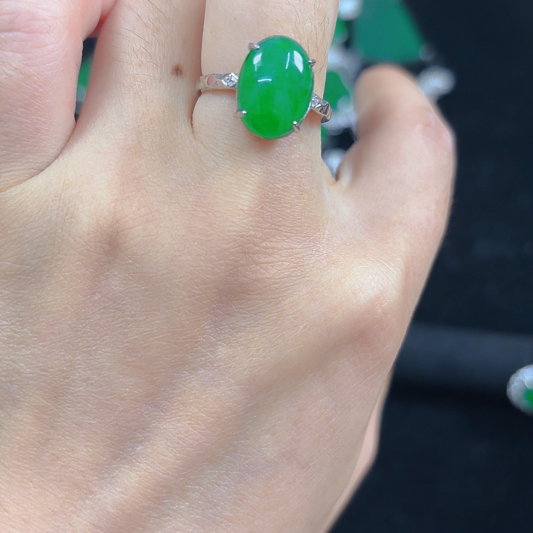 翡翠银S925镶嵌吊坠(不含链)